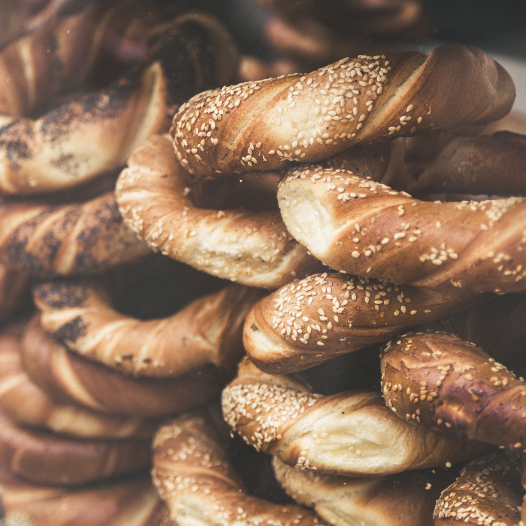 Stack of obwarzanki, Krakow’s signature bread